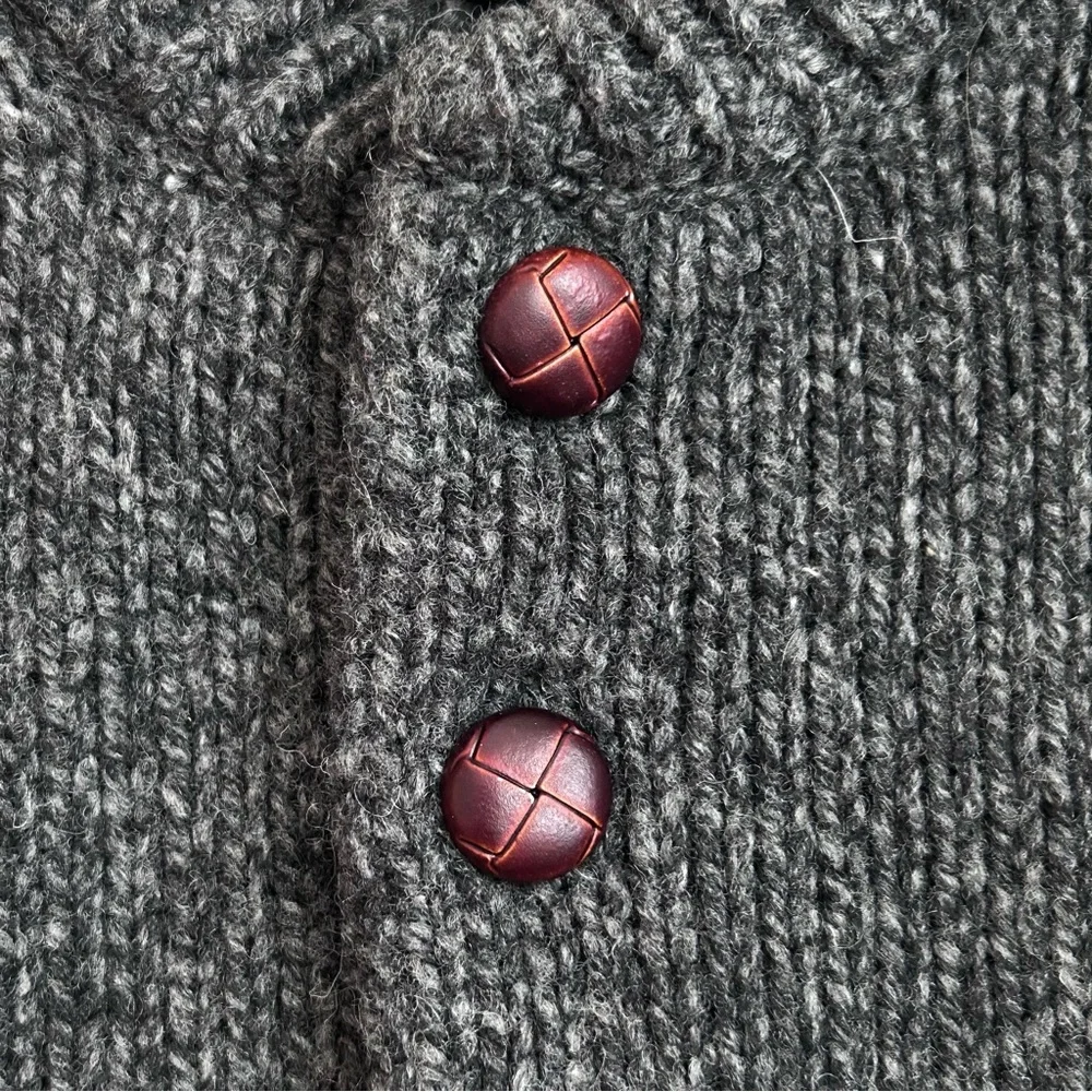 LL Bean Mens 100% Lamb's Wool Knit Henley Pullover Sweater Size Lg 285174 - Picture 7 of 8